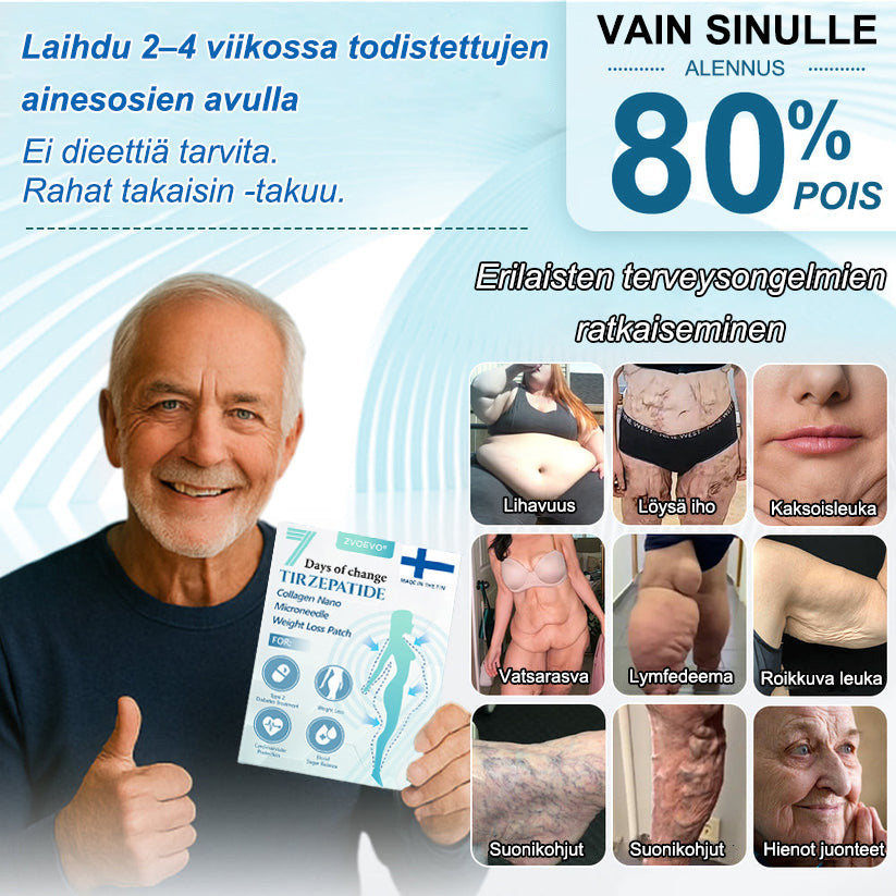 đăViimeisen pĂ€ivĂ€n tarjous -60 %đăđđZVOEVOÂź SMGT-GLP-1 đđąđ«đłđđ§đŹđđą & Kollageeni Nano-Mikroneula LaihdutuslaastariäžšKohdistuu lihavuuteen, löysÀÀn ihoon, verenpaineeseen, diabetekseen, rasvamaksaan, nivelkipuihin ja vĂ€symykseen